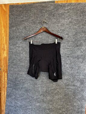 Garneau Cycling Shorts Womens Large Black Padded Chamois 8 Inseam Bike Stretch